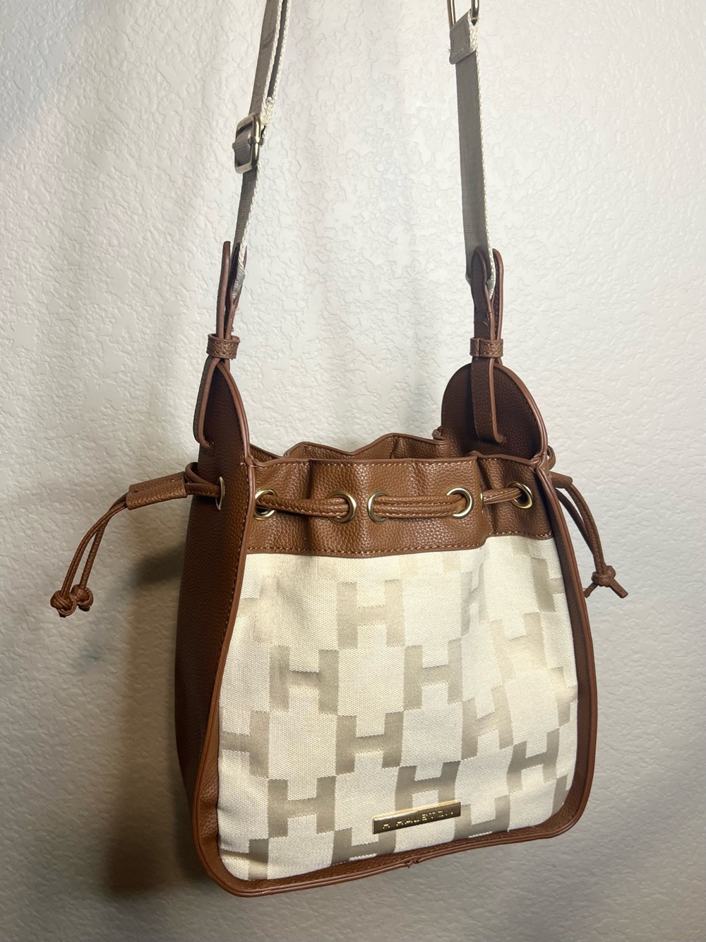 Halston Crossbody Drawstring Bag - New